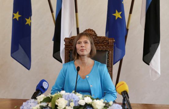 Президент Эстонской Республики Керсти Кальюлайд
Фото: &copy; Reuters/Ints Kalnins