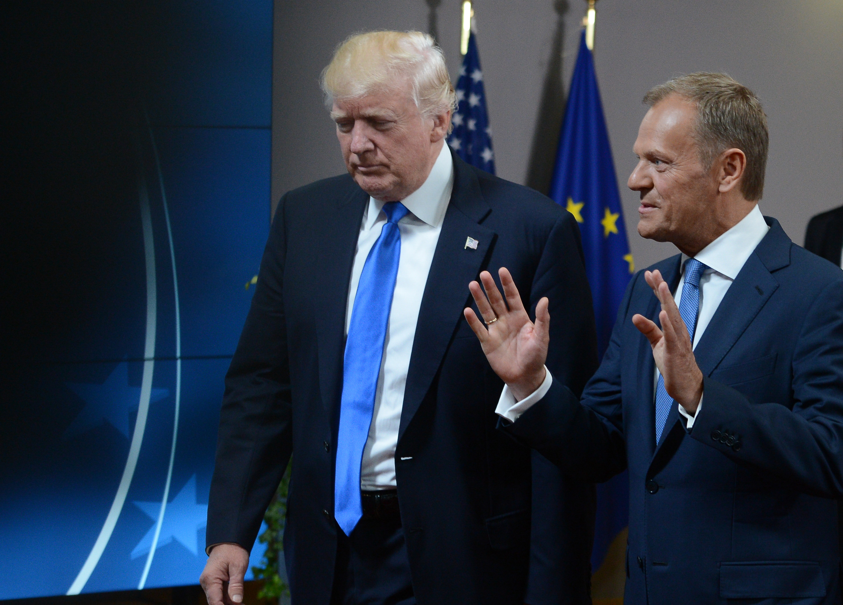 Президент США Дональд Трамп (слева) и председатель Европейского совета Дональд Туск. Фото: &copy;РИА Новости/Алексей Витвицкий