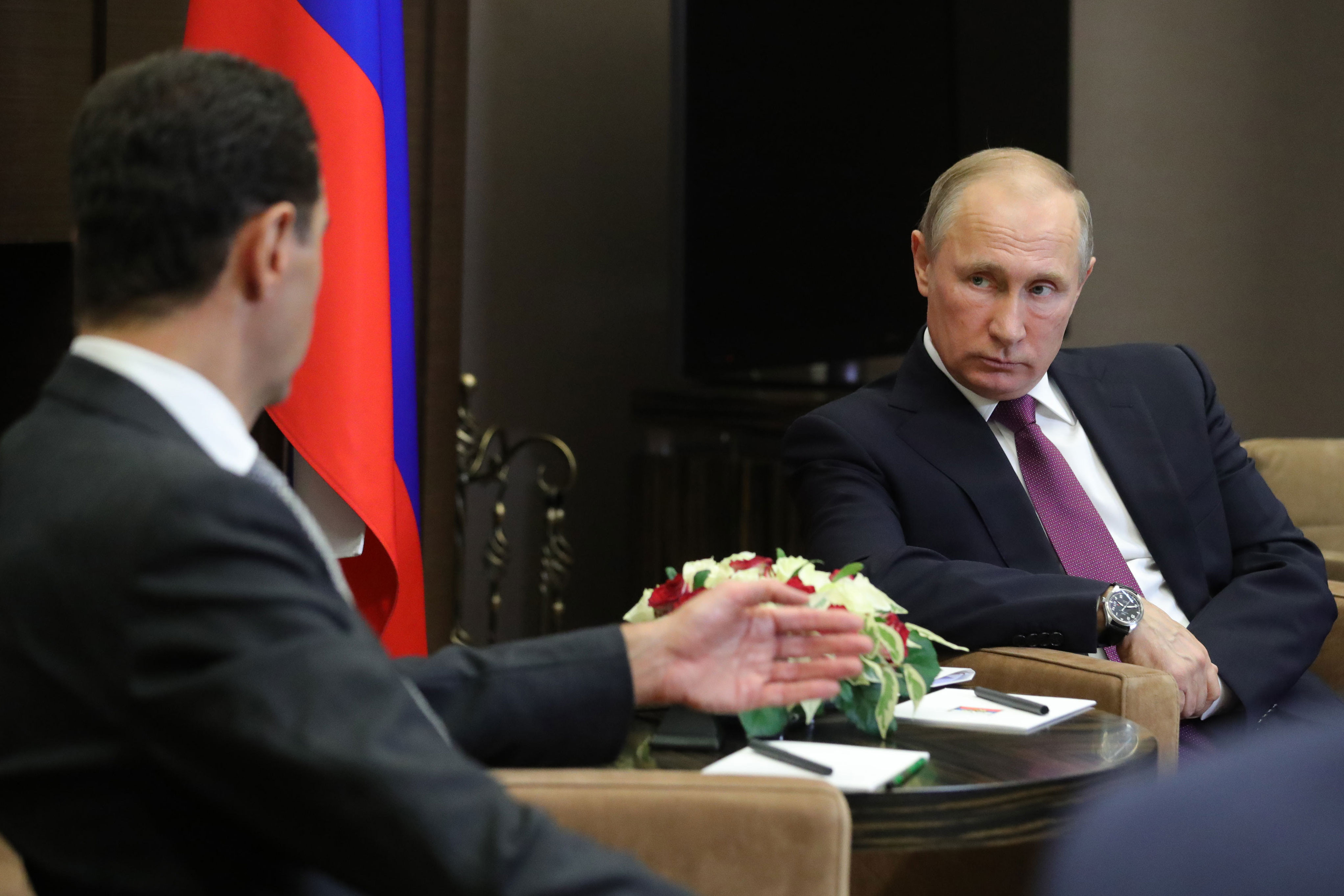 Башар Асад (слева), Владимир Путин (справа). Фото: &copy;РИА Новости/Владимир Климентьев