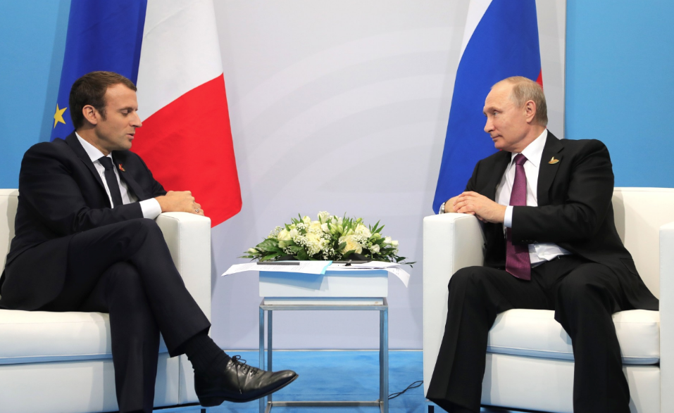 Эмманюэль Макрон и Владимир Путин. Фото:&nbsp;&copy; сайт президента России