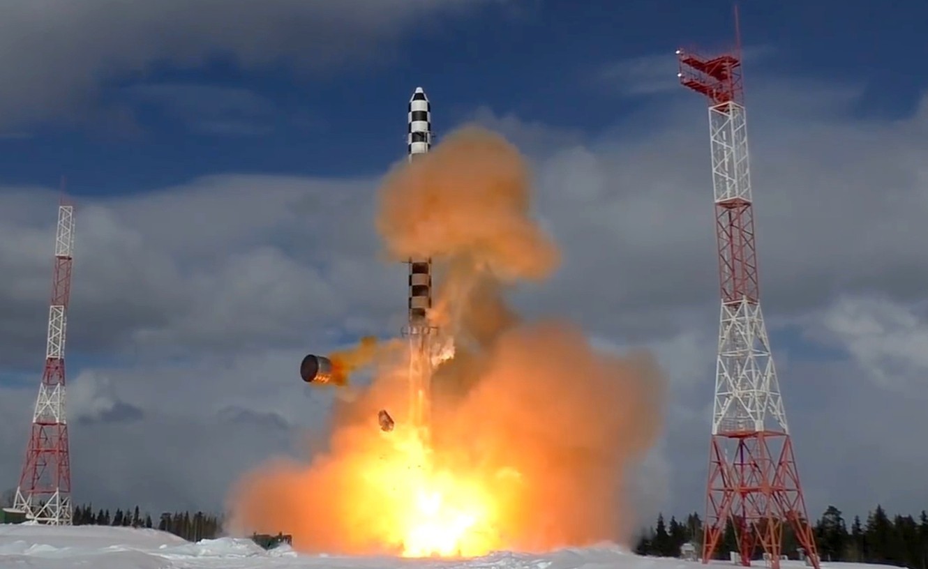 Запуск тяжёлой межконтинентальной баллистической ракеты "Сармат". Фото: © РИА Новости/Минобороны РФ