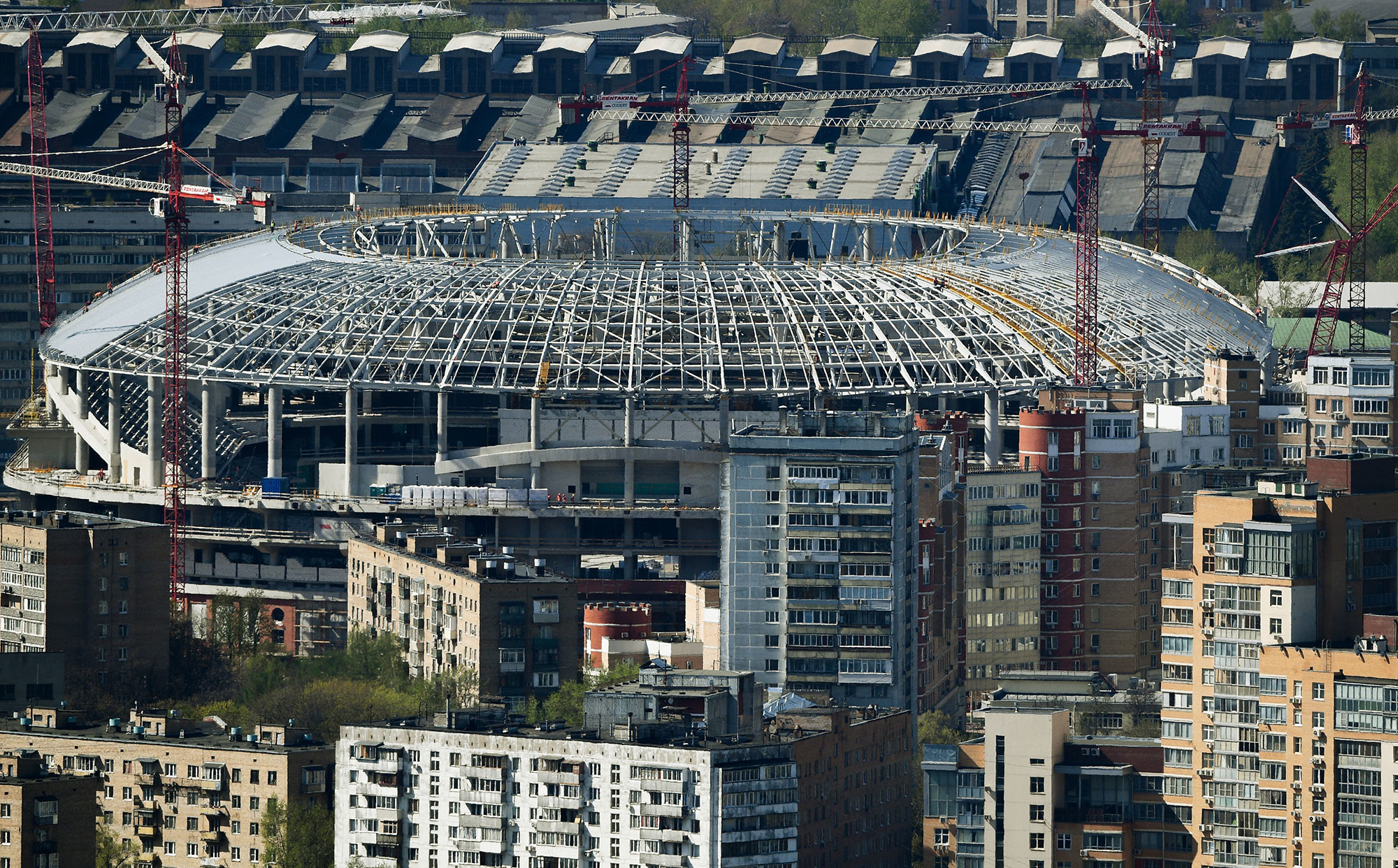Строительство "ВТБ-арены" — Центрального стадиона "Динамо" в Москве, май 2017 года. Фото: © РИА Новости / Владимир Астапкович