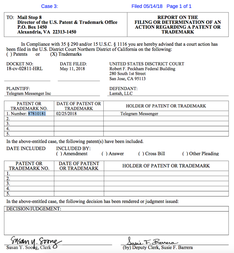 Лист регистрации товарного знака, представленного в суд. Скриншот: © L!FE