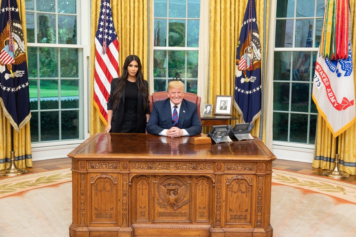 Ким Кардашьян и президент США Дональд Трамп. Фото:&nbsp;&copy; Twitter/Donald J. Trump