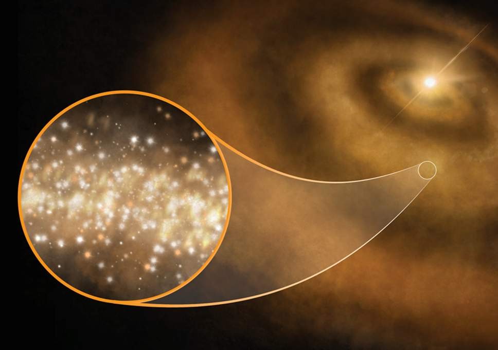 Астрономы обнаружили звёзды, окружённые облаками "алмазной пыли"