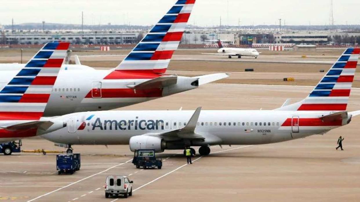 Самолёты American Airlines. Фото &copy; Twitter/El Nacional&rlm;