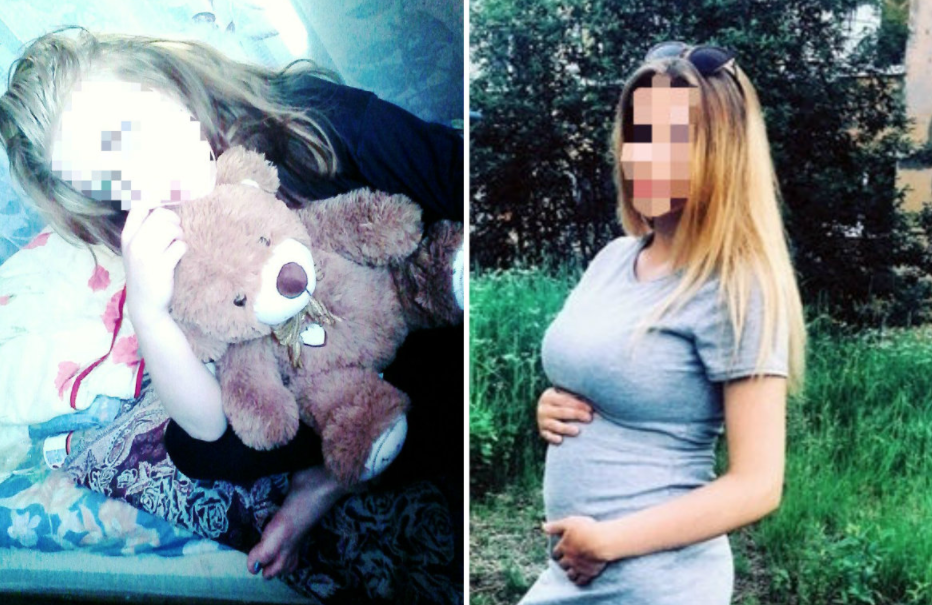 Слева — пострадавшая Сара З. Справа — одна из её мучительниц, Александра (сейчас находится на 8-м месяце беременности)