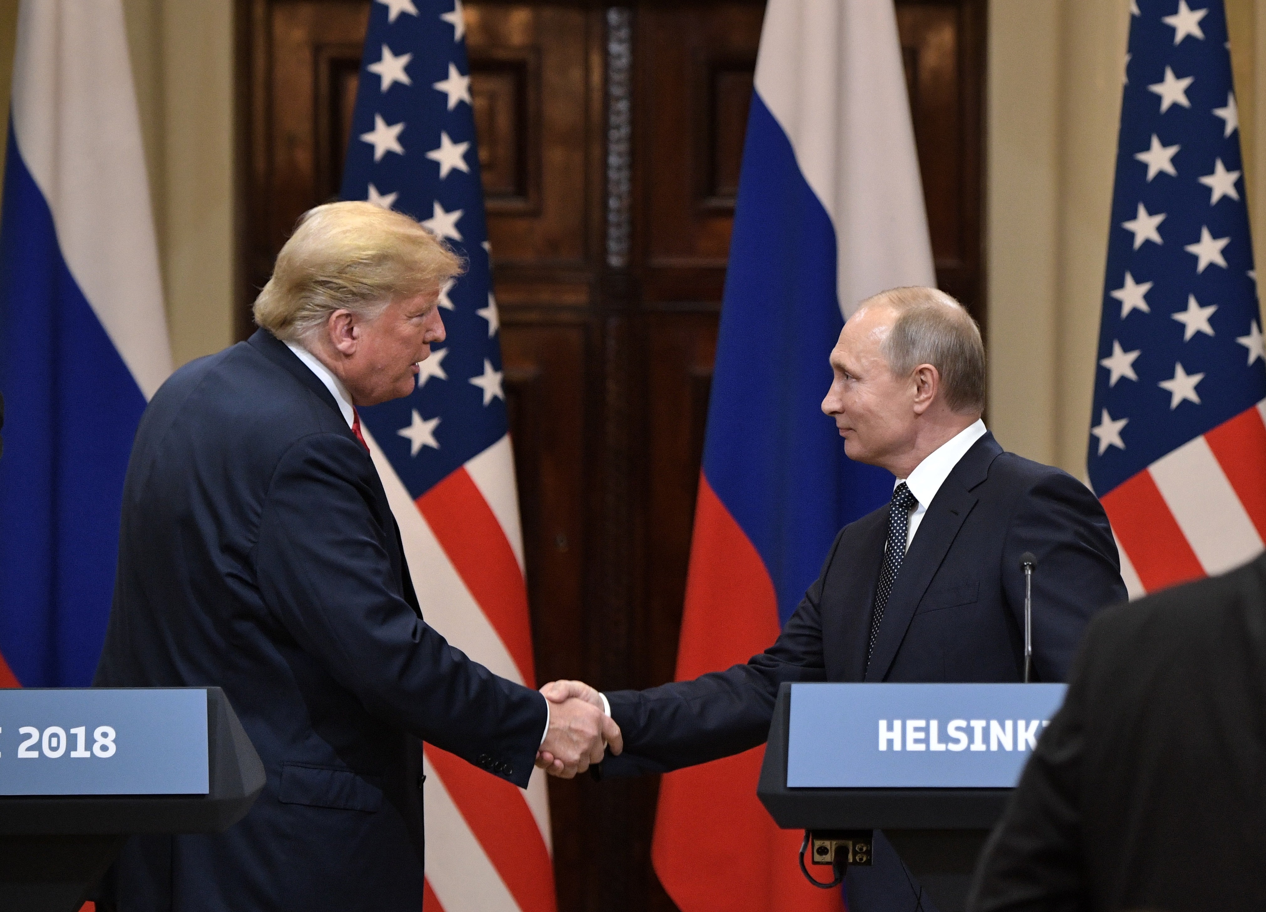 Владимир Путин, Дональд Трамп (слева). Фото: &copy;РИА Новости/Алексей Никольский