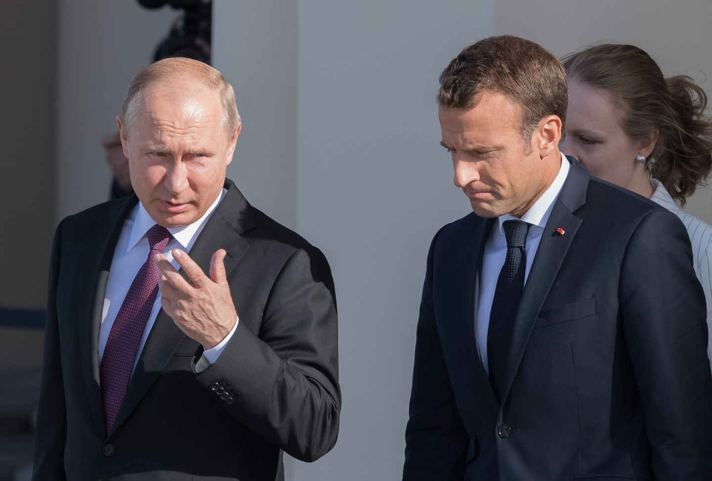 Президенты России и Франции Владимир Путин и Эмманюэль Макрон. Фото: &copy; РИА Новости/Сергей Гунеев&nbsp;