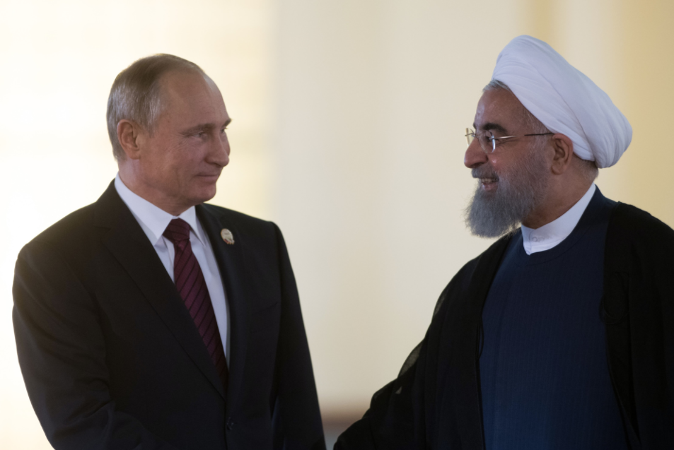 Президент России Владимир Путин и президент Ирана Хасан Рухани. Фото: &copy;РИА Новости/Сергей Гунеев


