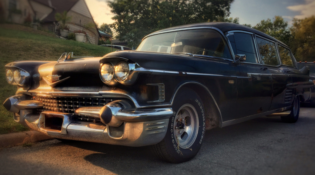 Cadillac Hearse 1958. Катафалк Ягуар.