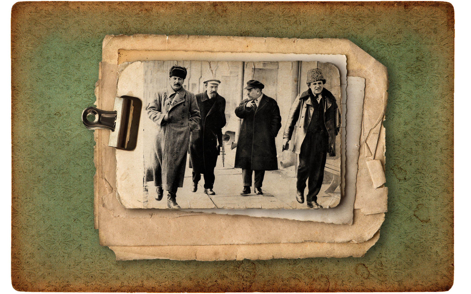 Иосиф Сталин, Алексей Рыков, Лев Каменев, Григорьев Зиновьев, июнь 1925 года, Москва. Коллаж © L!FE Фото: © AP Photo