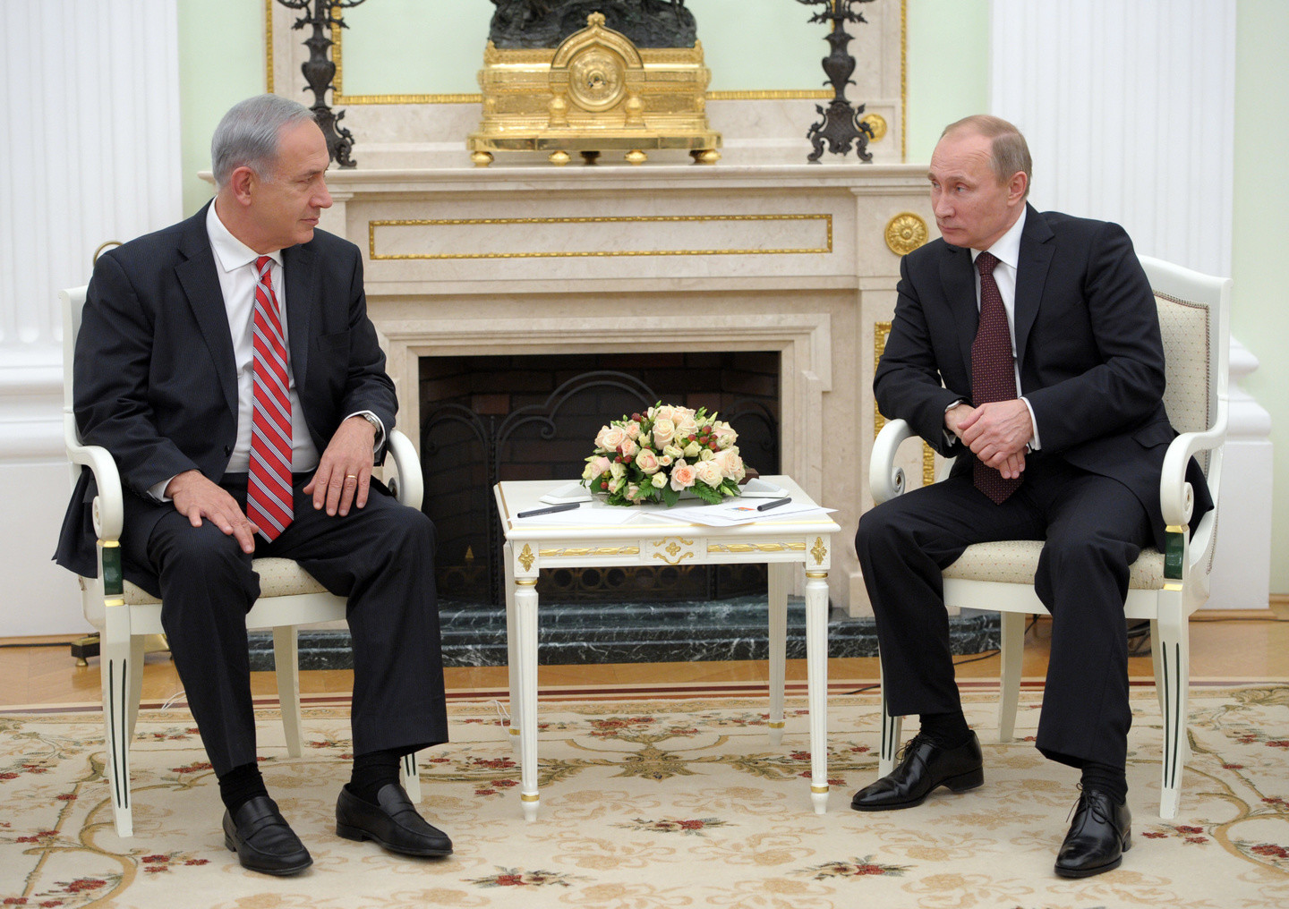 Президент России Владимир Путин (справа) и премьер-министр Израиля Биньямин Нетаньяху.Фото: &copy;РИА Новости/Алексей Никольский


