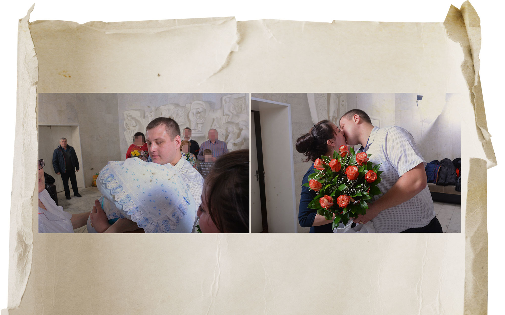 Муж Гали Дмитрий на выписке своего сына. Фото: © социальные сети