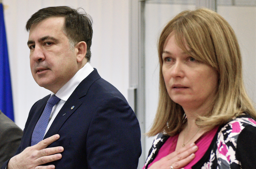 Михаил Саакашвили и Сандра Рулофс. Фото: &copy;РИА Новости