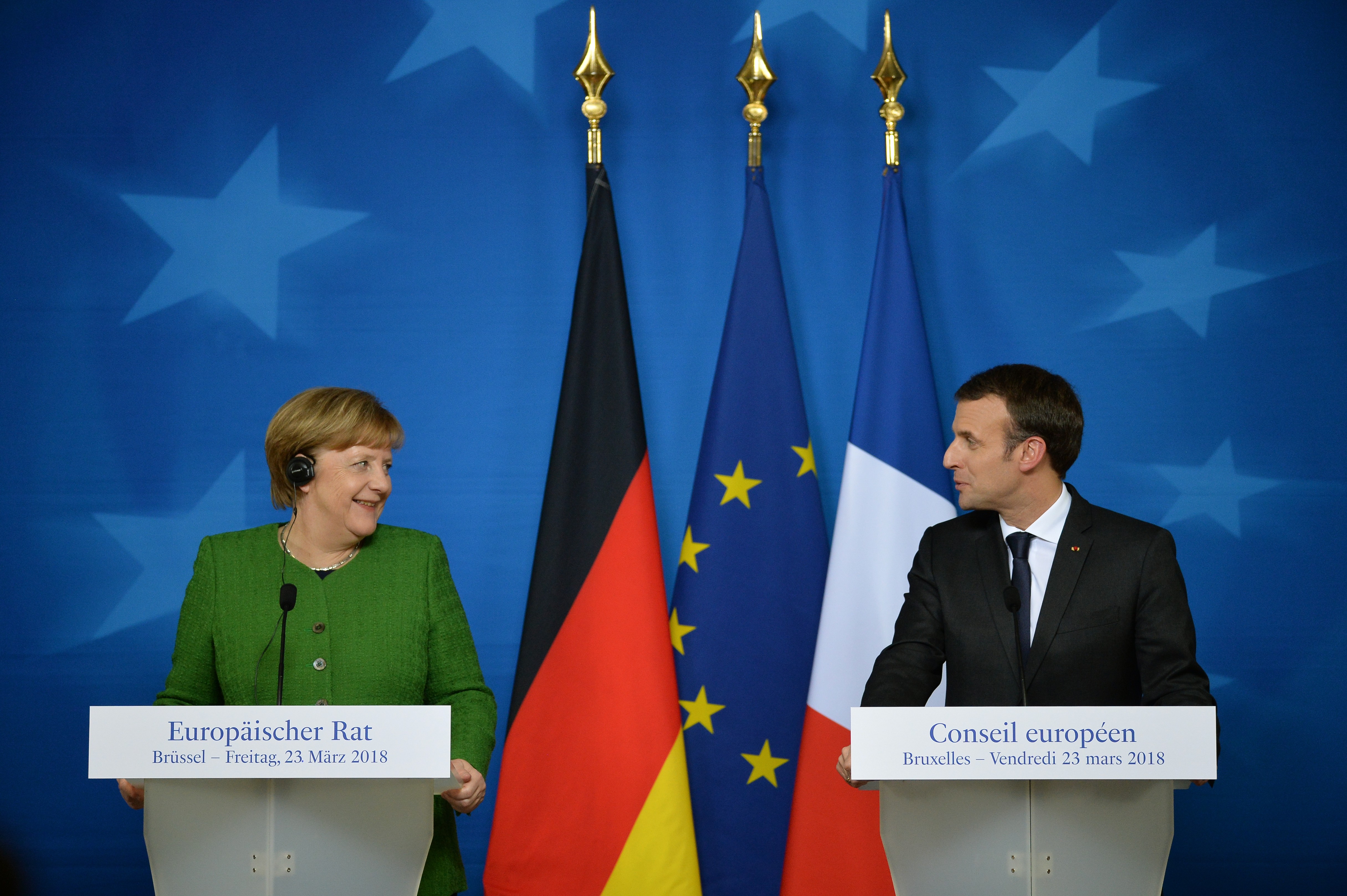 Ангела Меркель (слева) и Эммануэль Макрон.&nbsp;Фото: &copy; РИА Новости / Алексей Витвицкий