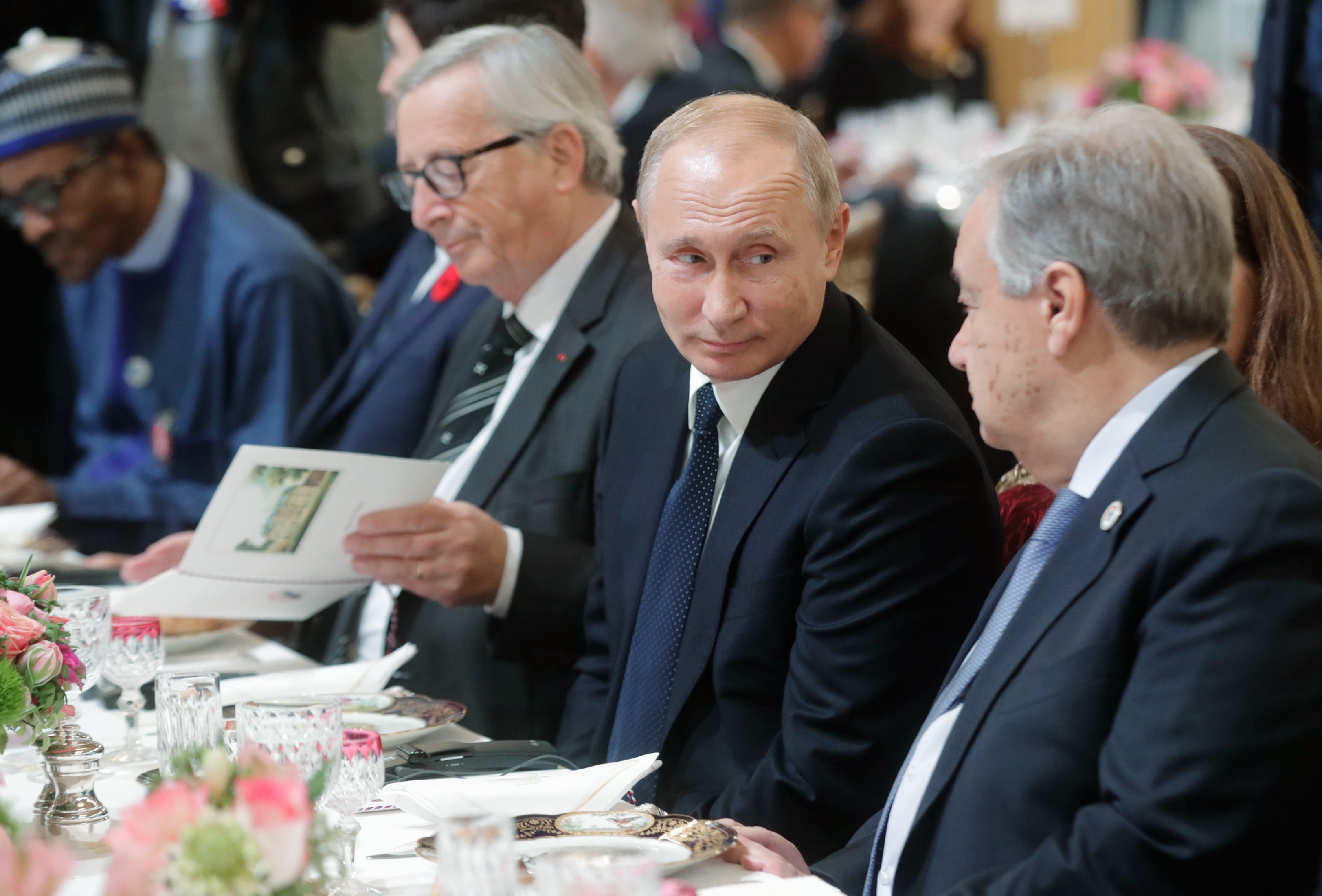 Жан-Клод Юнкер, Владимир Путин, Антониу Гуттереш. Фото: © Пресс-служба Президента РФ