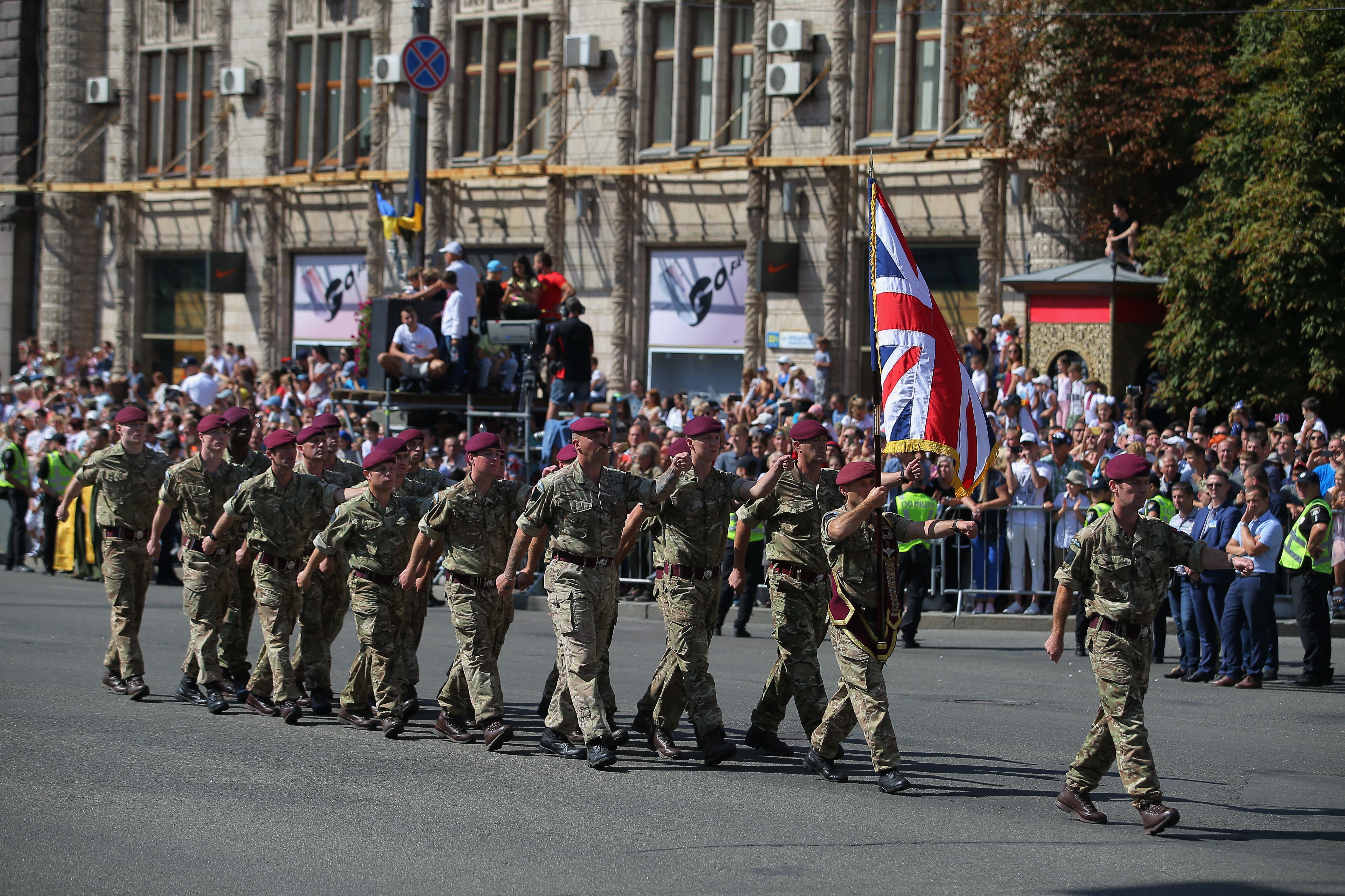 Военнослужащие Великобритании на военном параде в Киеве. Фото: &copy;РИА Новости