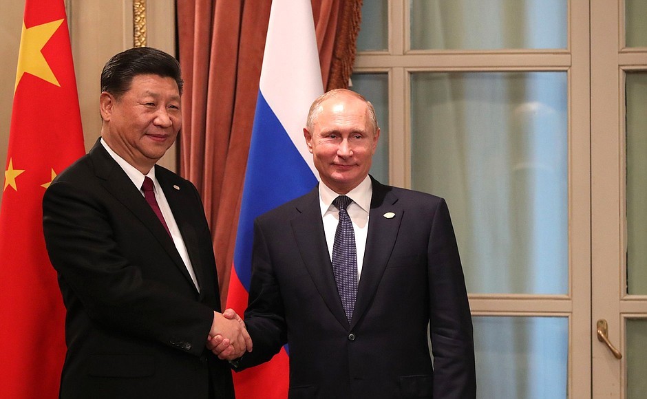 Си Цзиньпин и Владимир Путин. Фото: пресс-служба Кремля