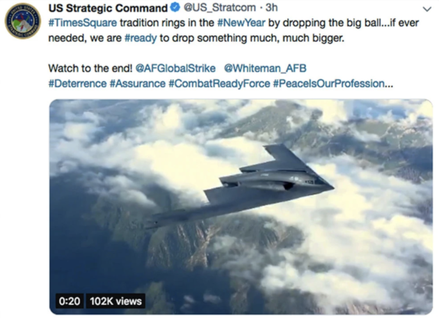 Скриншот поста © Twitter/US Strategic Command