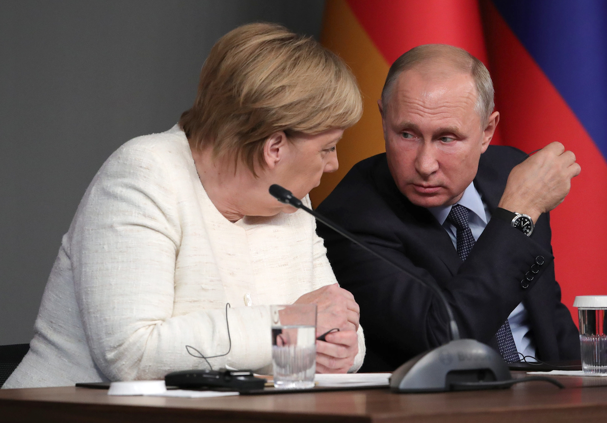 Ангела Меркель и Владимир Путин. Фото: &copy; РИА "Новости" /&nbsp;Михаил Климентьев