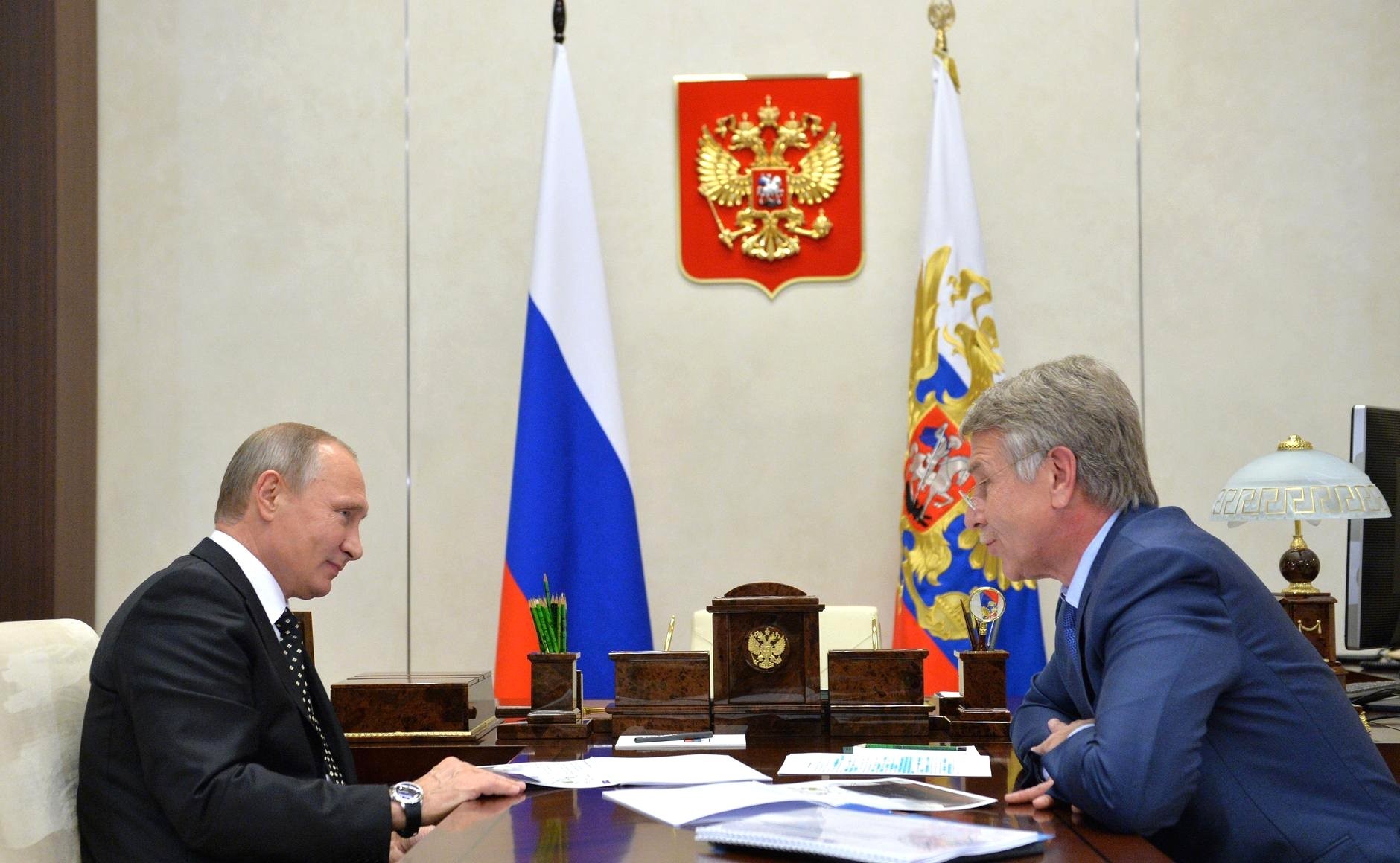 Владимир Путин и Леонид Михельсон. Фото: © Kremlin.ru
