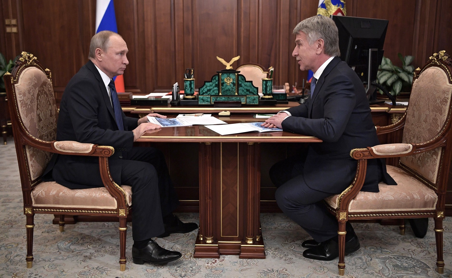 Владимир Путин и Леонид Михельсон. Фото: © Kremlin.ru
