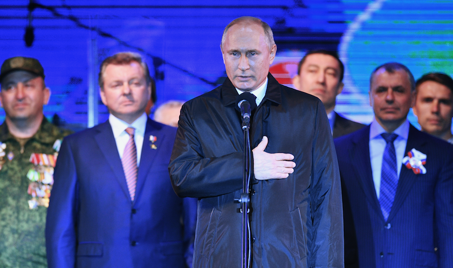 Владимир Путин в Симферополе. Фото: © РИА "Новости"/Валерий Мельников
