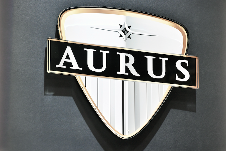 Логотип Aurus на Женевском автосалоне. Фото: © РИА Новости/Михаил Воскресенский

