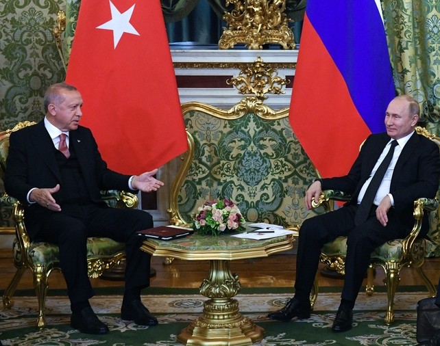 Президент РФ Владимир Путин и президент Турции Реджеп Тайип Эрдоган. Фото: ©РИА Новости/Алексей Филиппов
