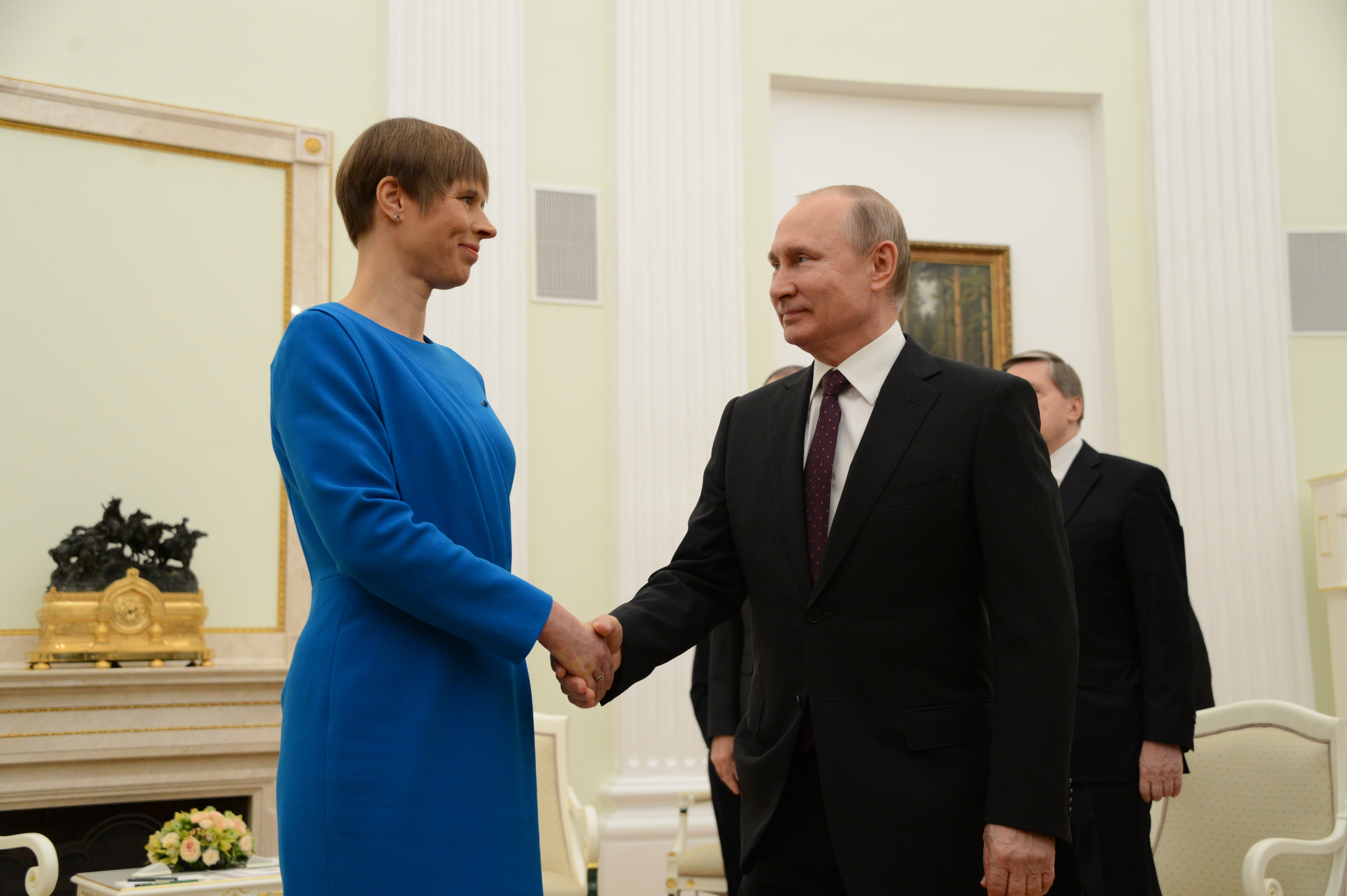 Президент Эстонии Керсти Кальюлайд и президент России Владимир Путин. Фото: ©L!FE/Павел Баранов
