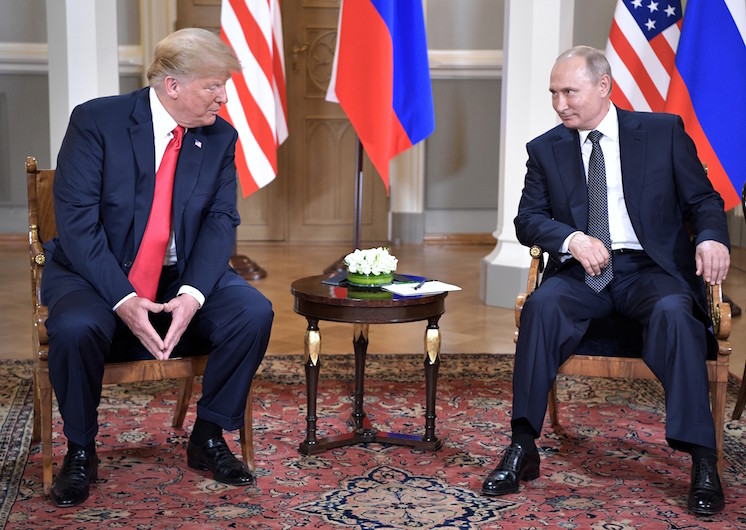 Президент США Дональд Трамп и президент России Владимир Путин. Фото: © РИА Новости / Алексей Никольский
