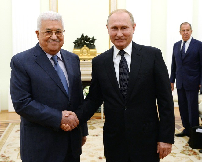 Лидер Палестины Махмуд Аббас и президент России Владимир Путин. Фото: © РИА "Новости" / Сергей Мамонтов

