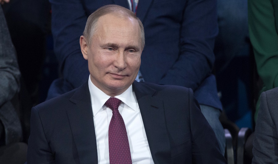 Владимир Путин на медиафоруме в ОНФ в 2018 году.  Фото: © РИА "Новости" / Сергей Гунеев
