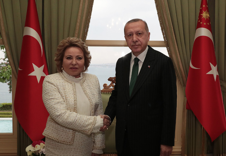 Валентина Матвиенко и Реджеп Эрдоган. Фото: пресс-служба президента Турции
