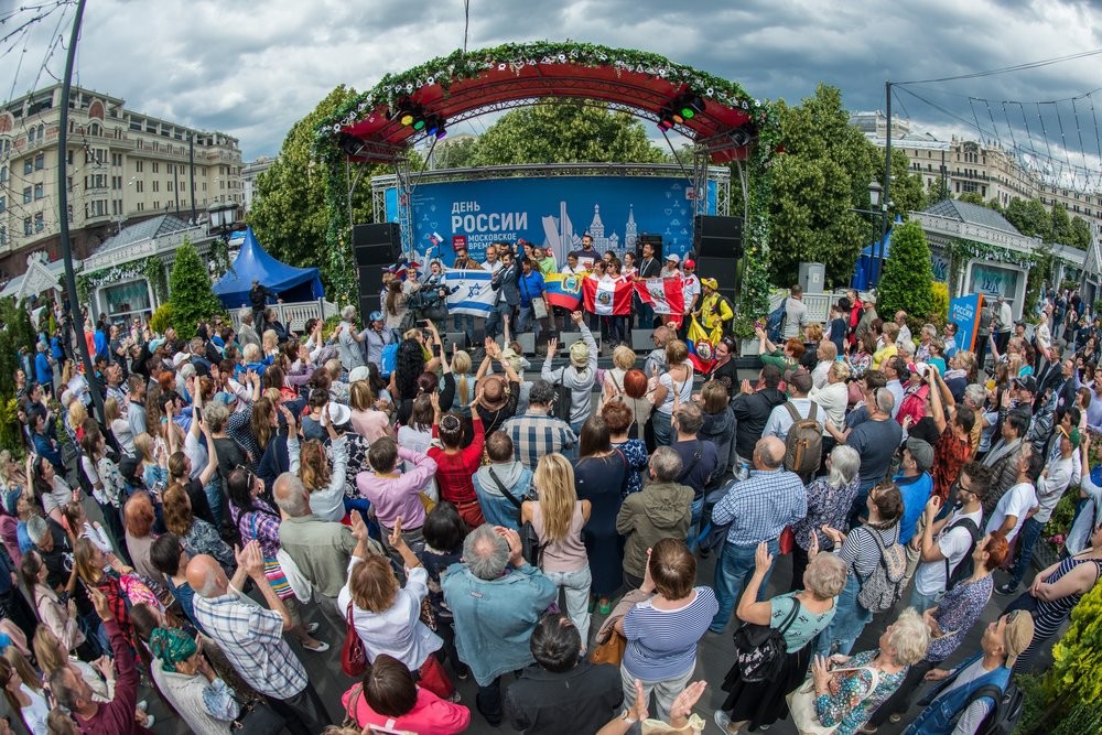 Городской фестиваль "День России" в центре Москвы (2018 год). 
Фото © Агентство городских новостей "Москва" / Игорь Иванко
