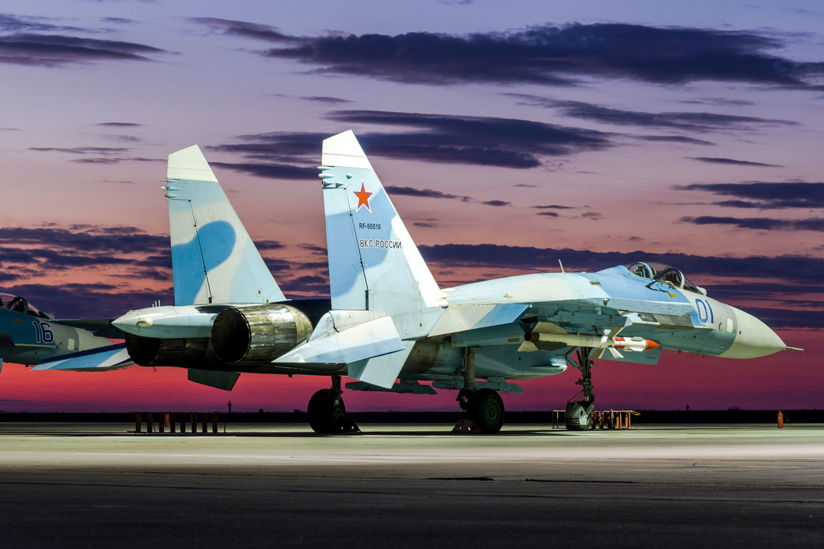 Истребитель Су-27 ВКС России. Фото © VK/mil
