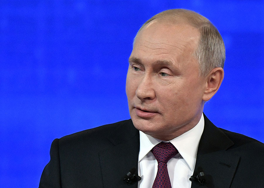 Владимир Путин. Фото © Alexei Nikolsky / Sputnik / Kremlin Pool Photo via AP
