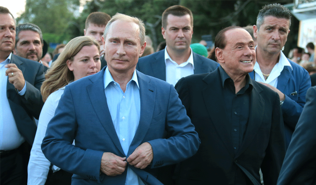 Владимир Путин и Сильвио Берлускони. Фото © Михаил Метцель / ТАСС (архив)

