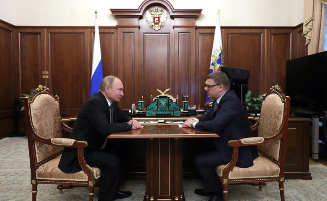 Путин на встрече с Текслером в марте 2019 года. Фото © Пресс-служба Кремля

