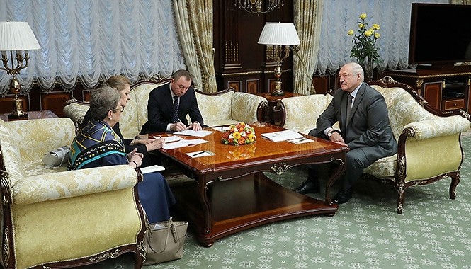 Александр Лукашенко и Андреа Викторин. Фото © Сайт прездента Белоруссии
