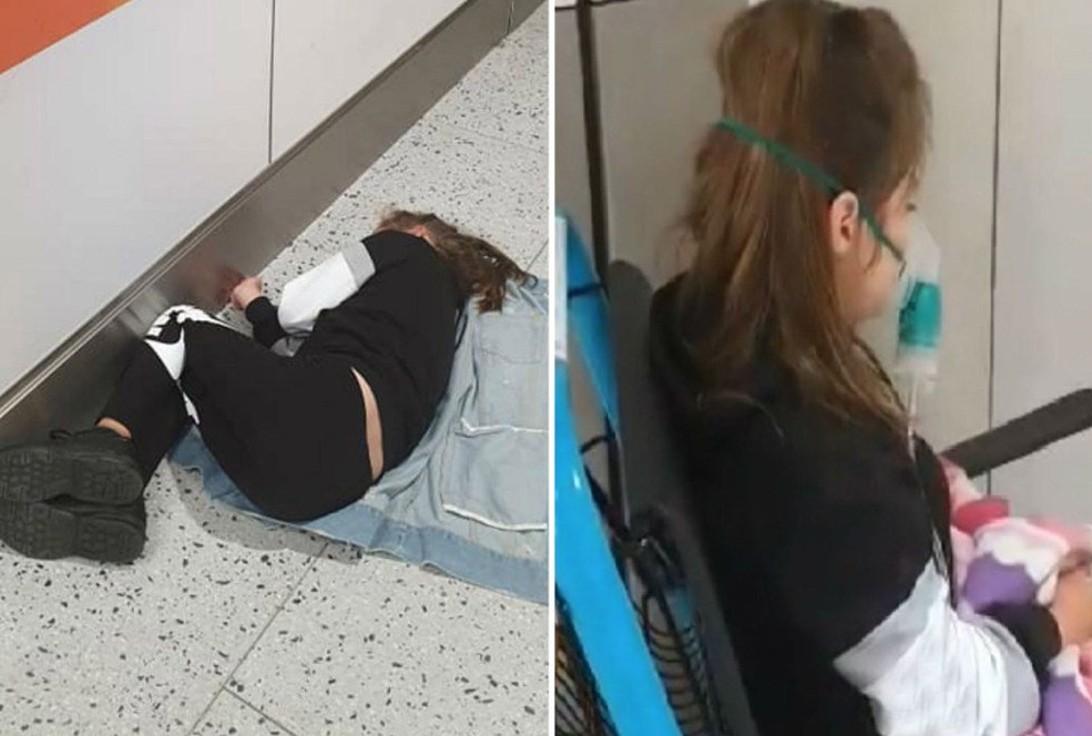 Британская авиакомпания бросила больного ребёнка на полу из-за опоздания на рейс