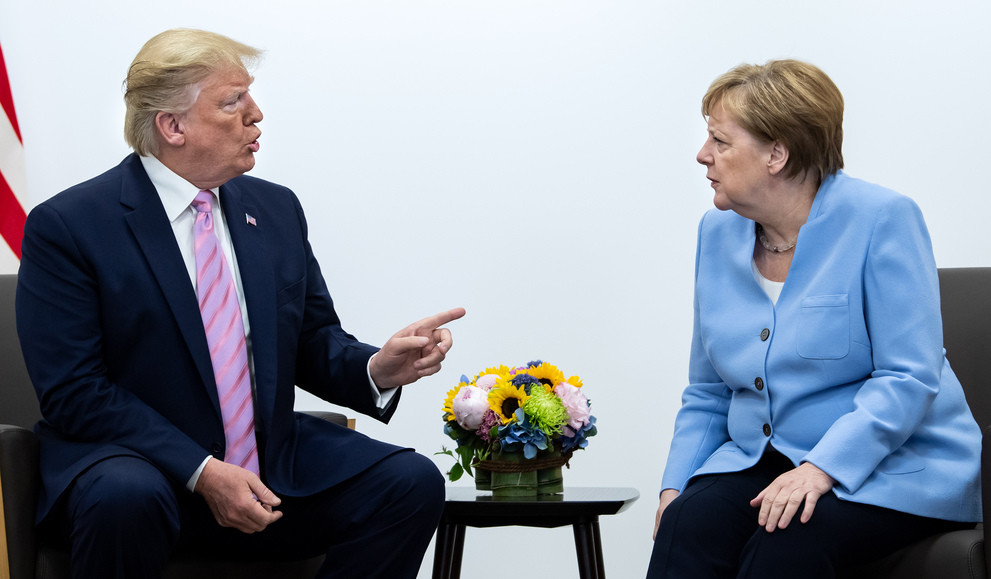 Президент США Дональд Трамп и канцлер Германии Ангела Меркель. Фото © ТАСС / Bernd von Jutrczenka / dpa
