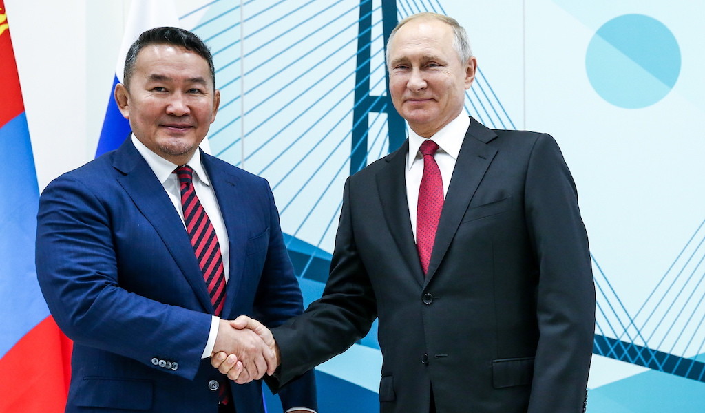 Президент Монголии Халтмаагийн Баттулга и президент РФ Владимир Путин. Фото © Александр Рюмин / фотохост-агентство ТАСС
