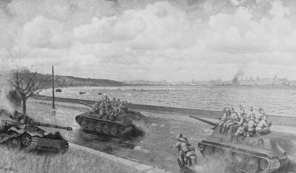 Картина "Освобождение Таллина". Работа художника А. Егорова. Репродукция. Фото © ТАСС
