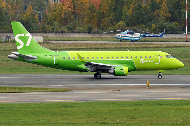 Самолёт Embraer 170 авиакомпании S7 Airlines. Фото © Flickr / Anna Zvereva
