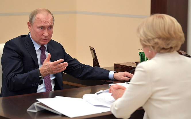 Владимир Путин, Ольга Голодец. Фото © пресс-служба президента РФ

