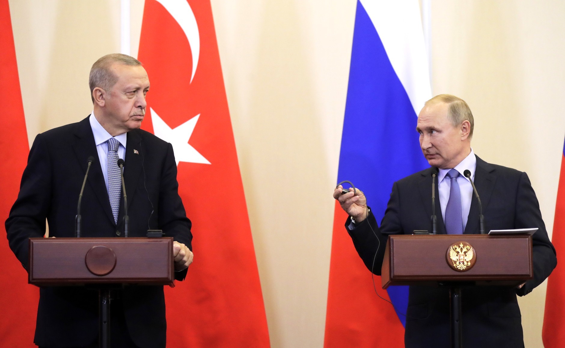 Президент России Владимир Путин и президент Турции Реджеп Эрдоган. Фото © Kremlin&nbsp;
