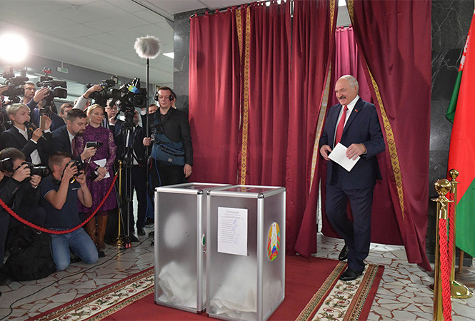 Александр Лукашенко участвует в парламентских выборах . Фото © Администрация Президента Белоруссии
