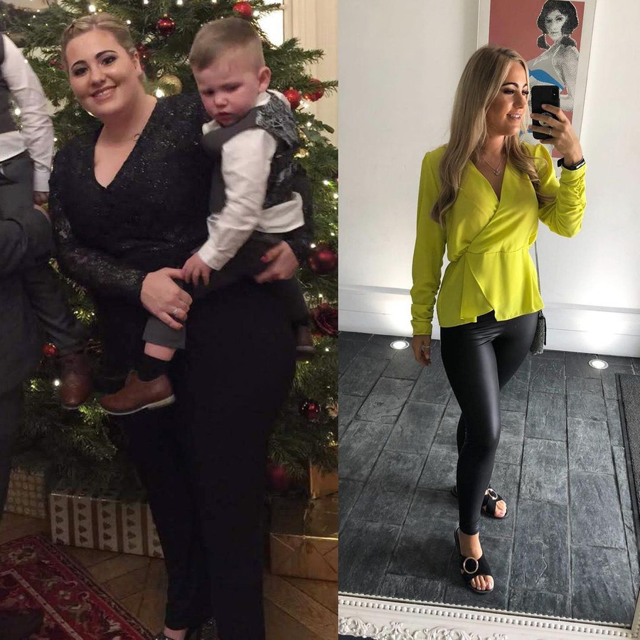 Слева — та самая фотография, изменившая жизнь Ленны. Фото © Instagram / slimmingworld_louby